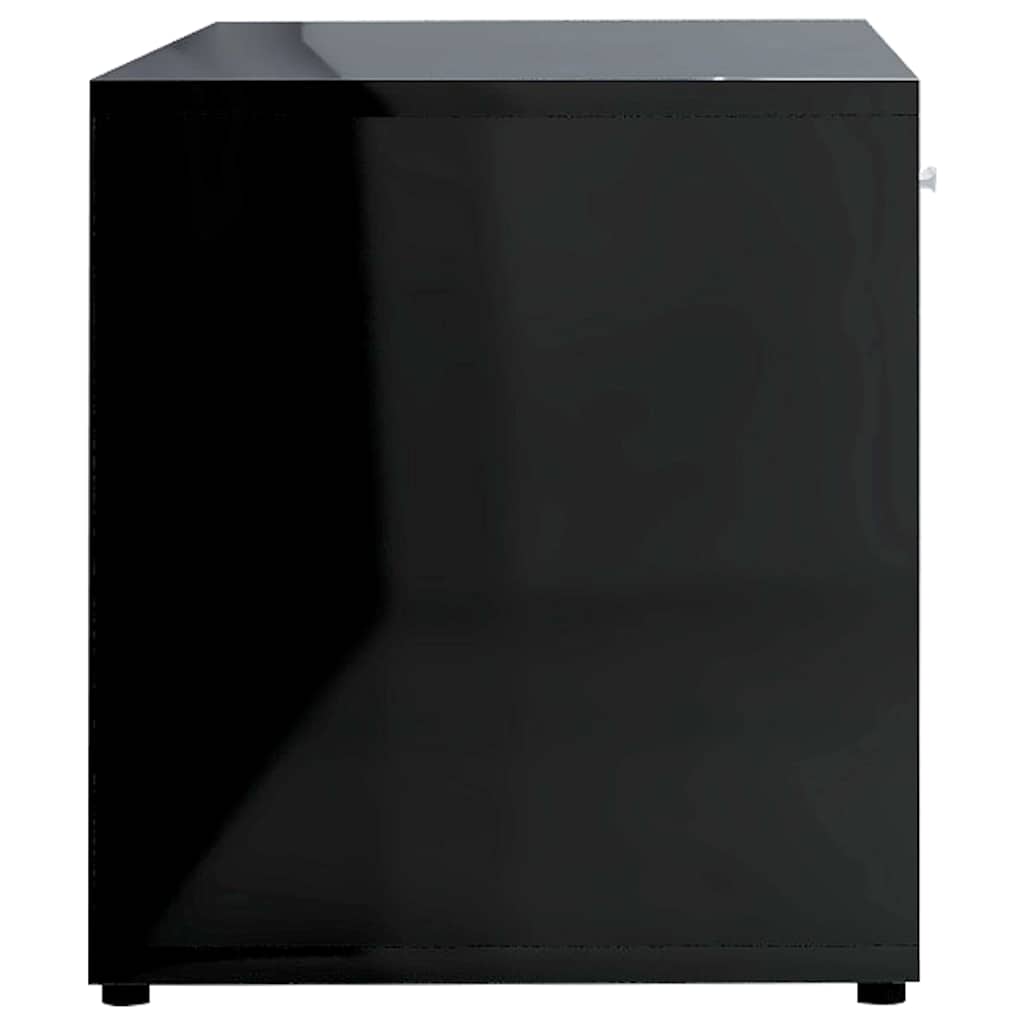 TV Cabinet High Gloss Black 120x34x37 cm Engineered Wood
