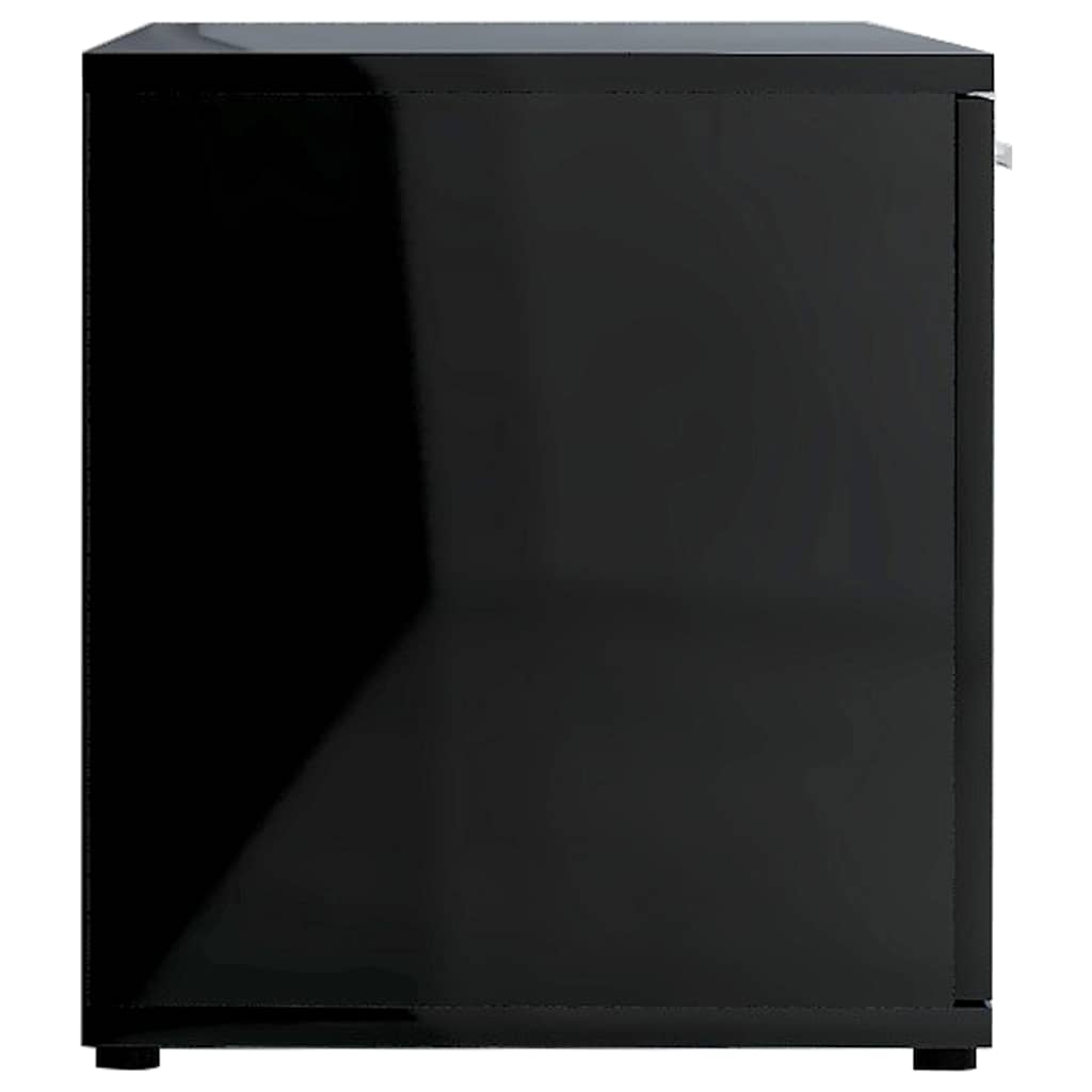 TV Cabinet High Gloss Black 120x34x37 cm Engineered Wood