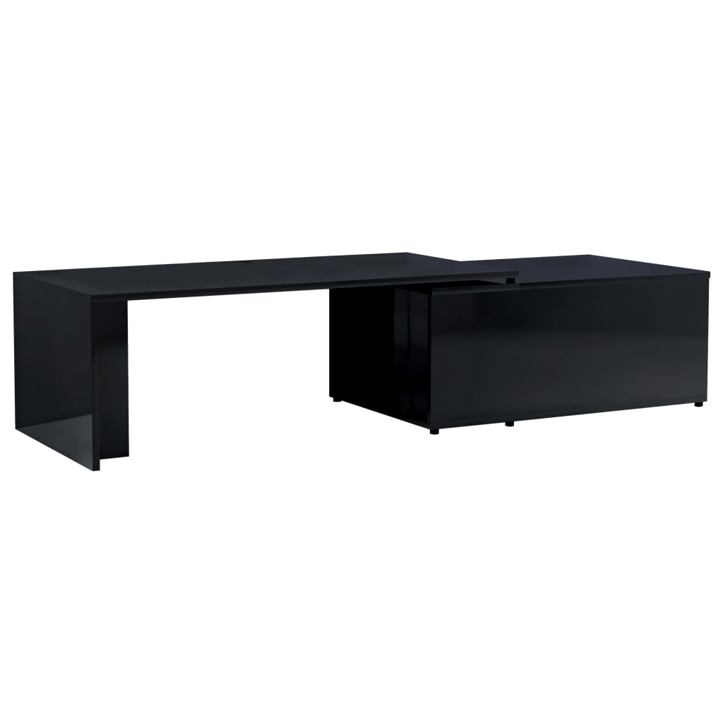 Coffee Table High Gloss Black 150x50x35 cm Engineered Wood