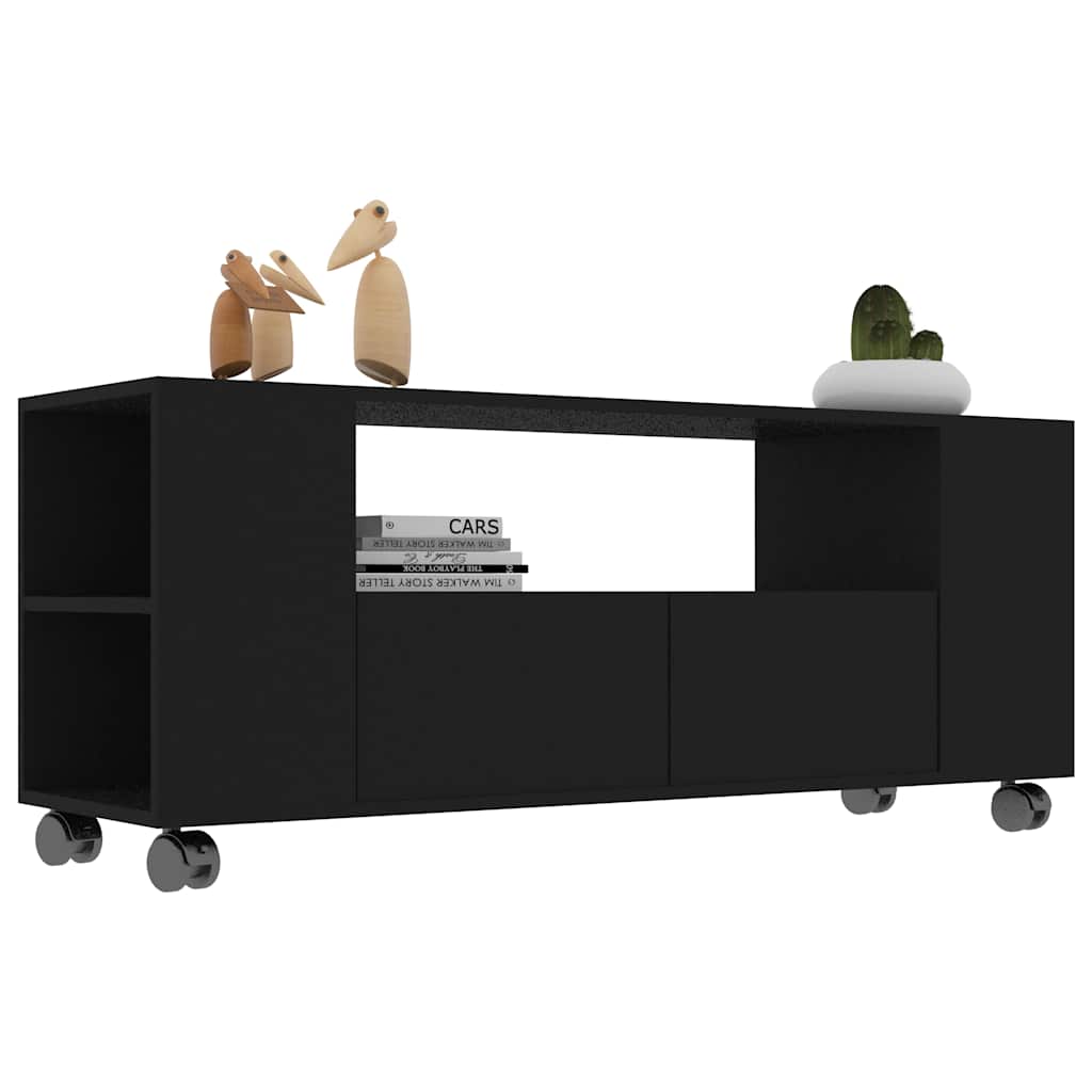 TV Cabinet Black 120x35x48 cm Engineered Wood