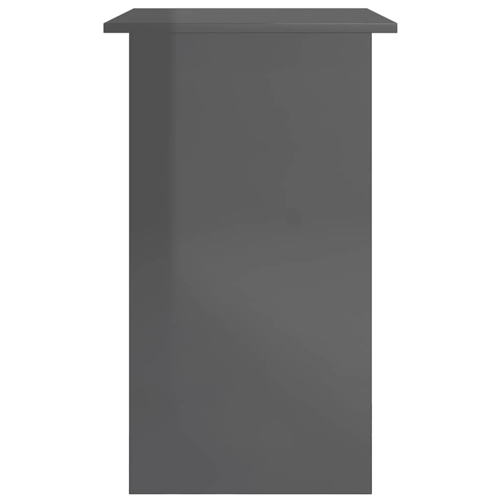 Desk High Gloss Grey 80x45x74 cm Engineered Wood