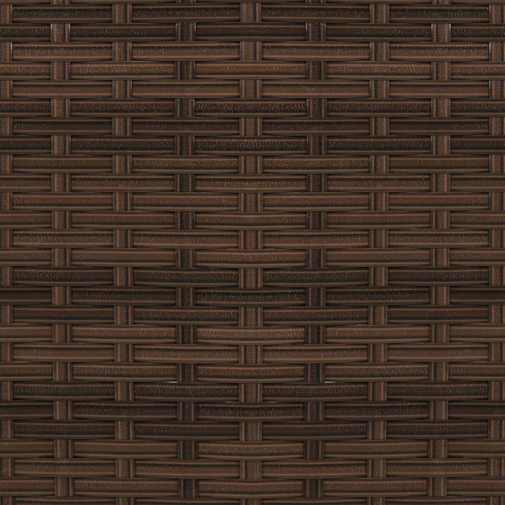 2 Piece Garden Lounge Set Poly Rattan Brown