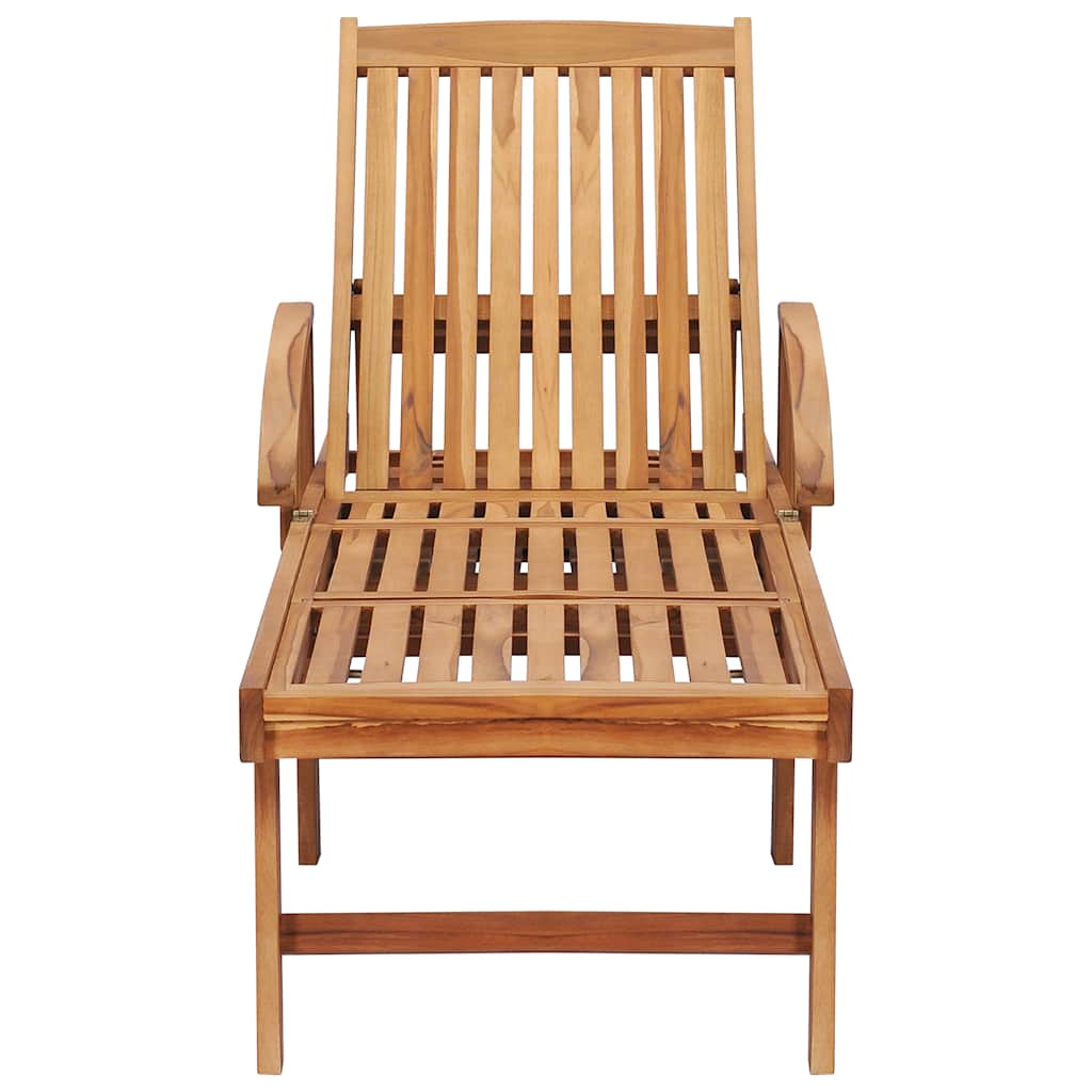 Sun Loungers 2 pcs with Table Solid Teak Wood
