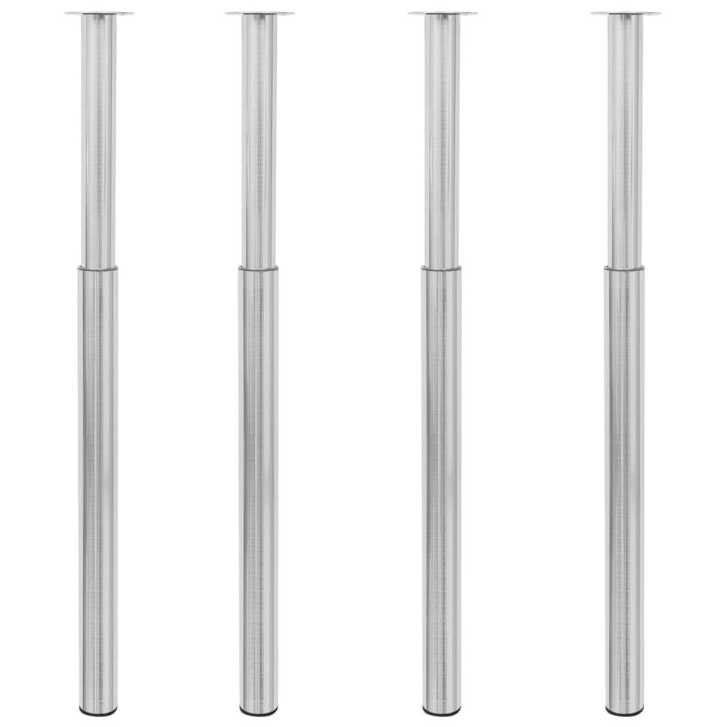 Telescopic Table Legs 4 pcs Stainless Steel 710 mm-1100 mm
