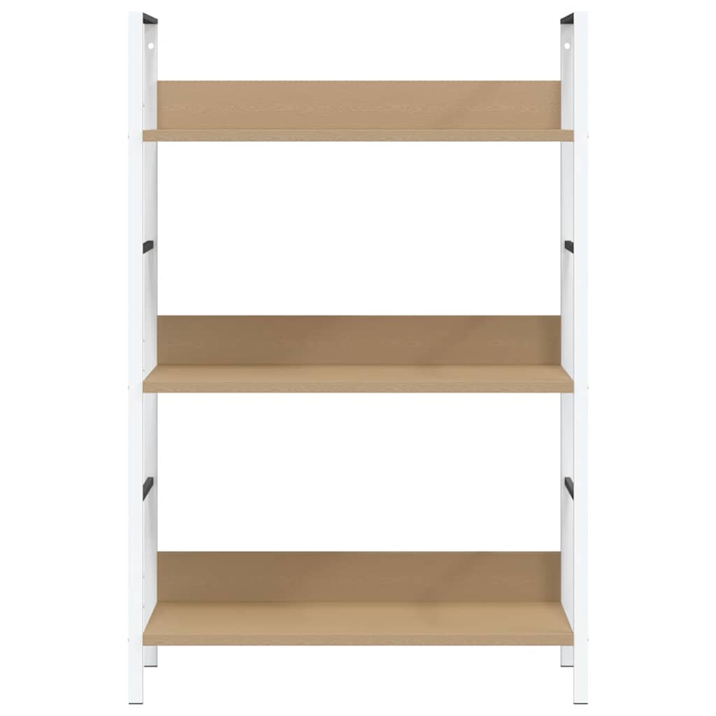 3-Layer Book Shelf Oak 60x27.6x90.5 cm Engineered Wood