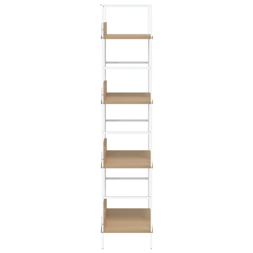 4-Layer Book Shelf Oak 60x27.6x124.5 cm Engineered Wood
