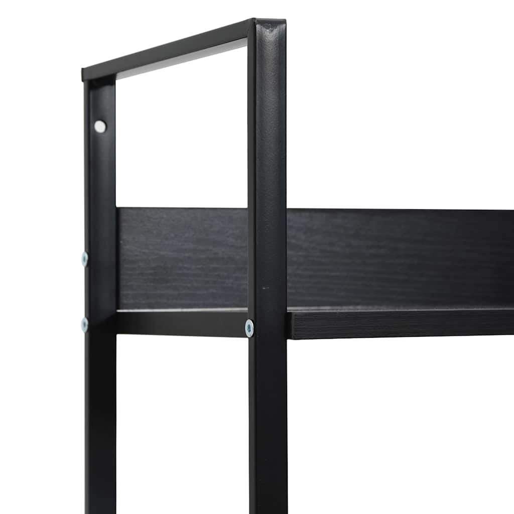 5-Layer Book Shelf Black 60x27.6x158.5 cm Engineered Wood