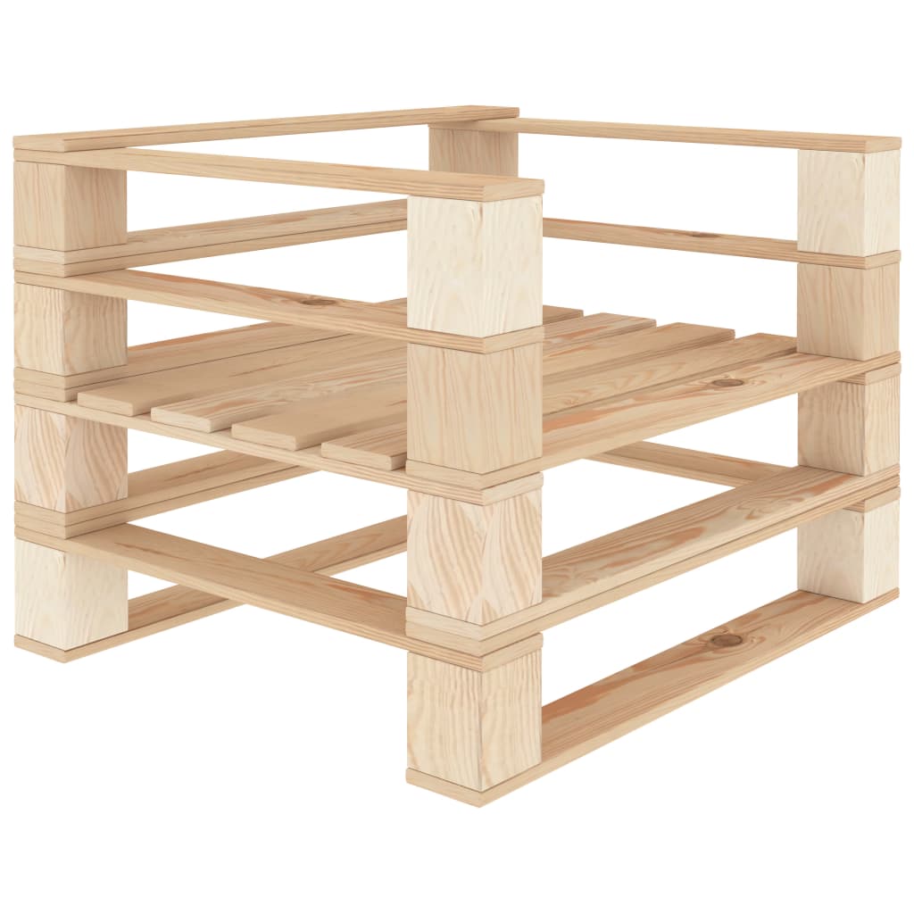 7 Piece Garden Lounge Set Pallets Wood