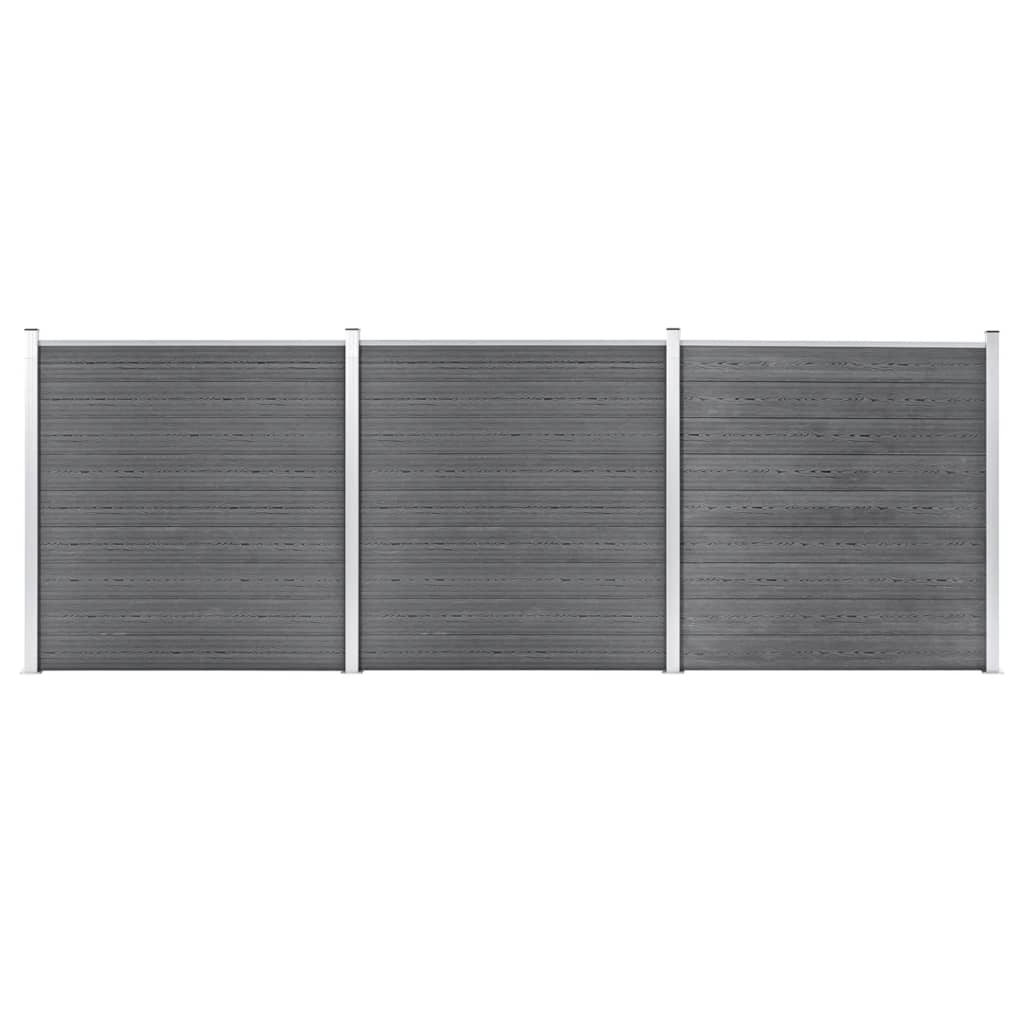 Garden Fence WPC 526x186 cm Grey