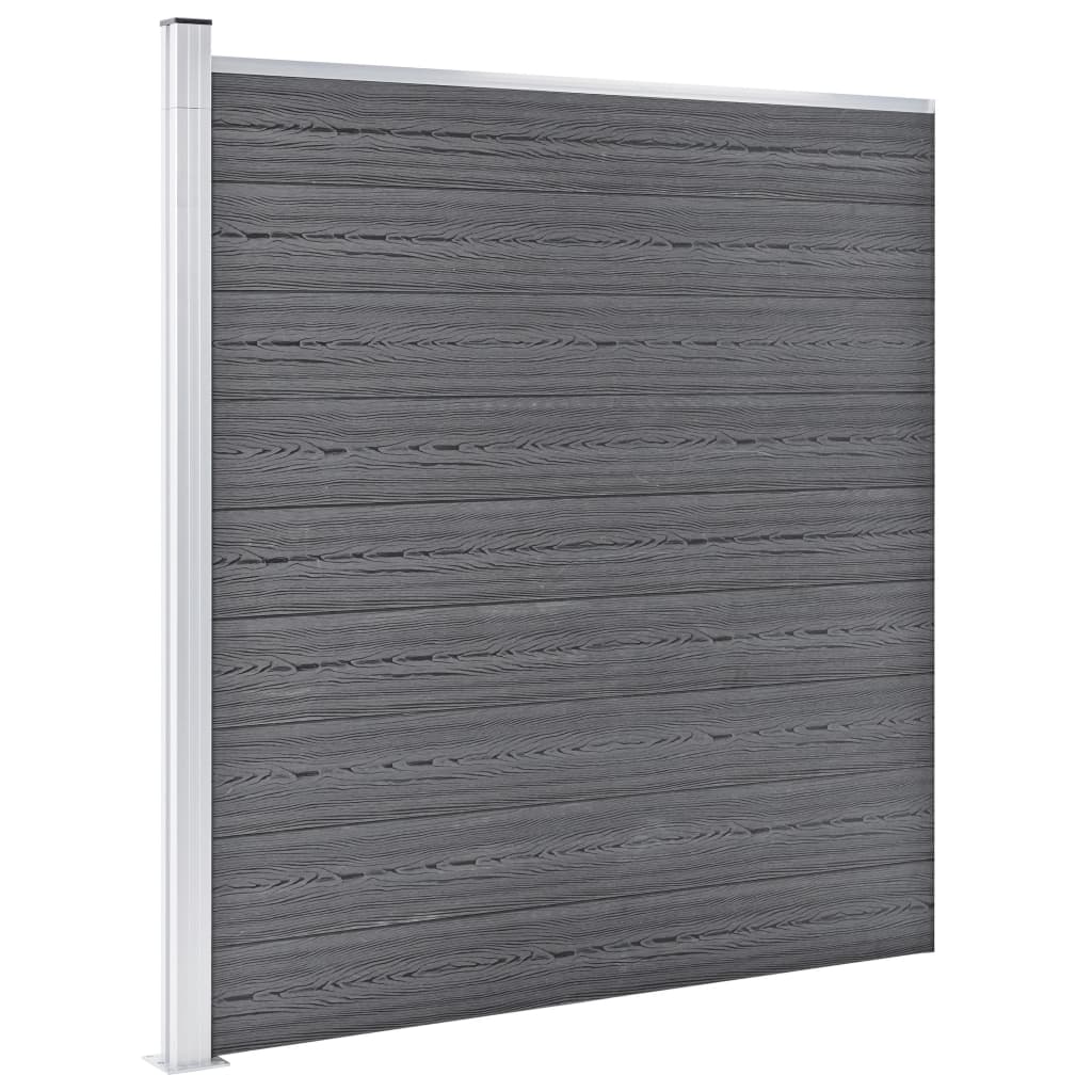Garden Fence WPC 699x186 cm Grey