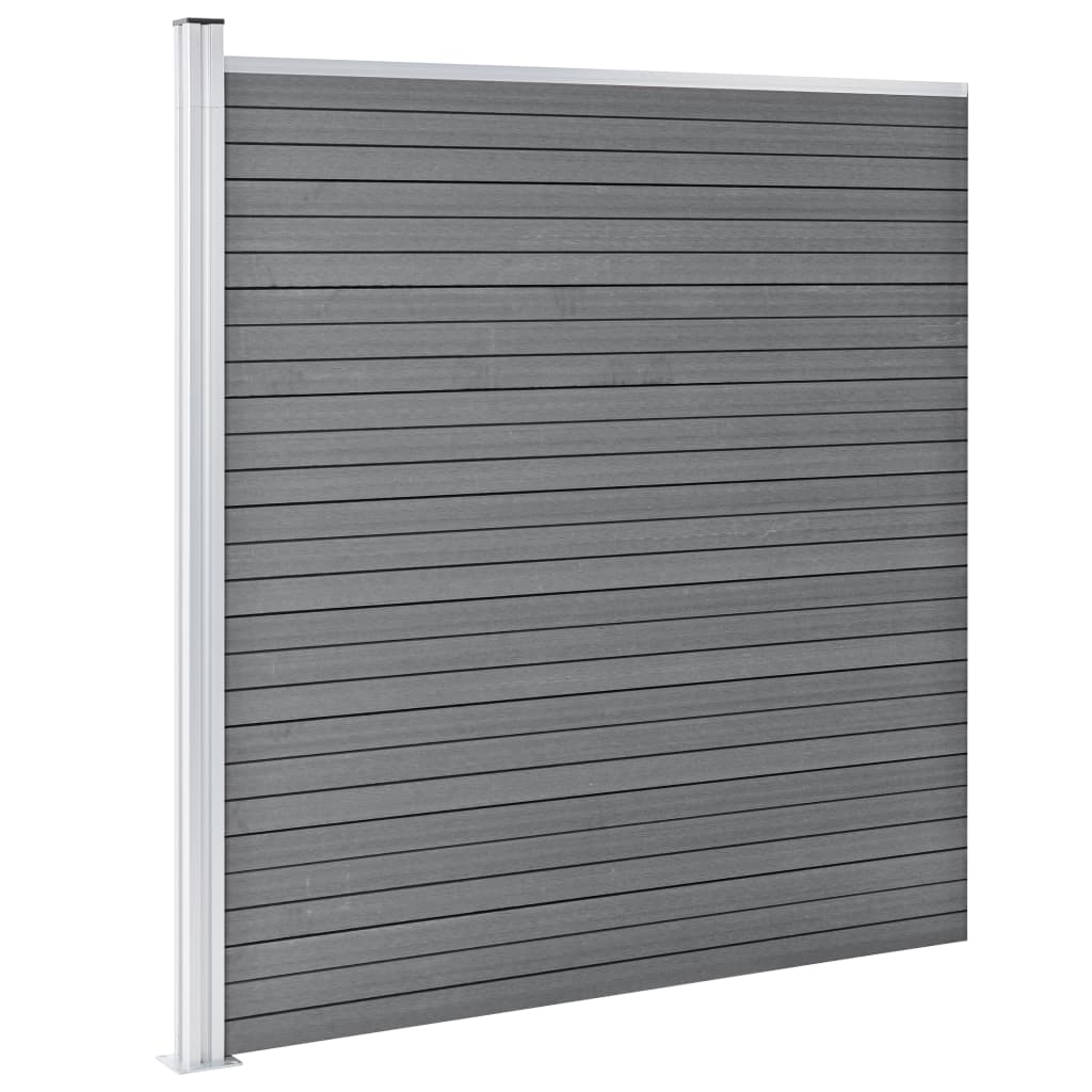 Garden Fence WPC 699x186 cm Grey