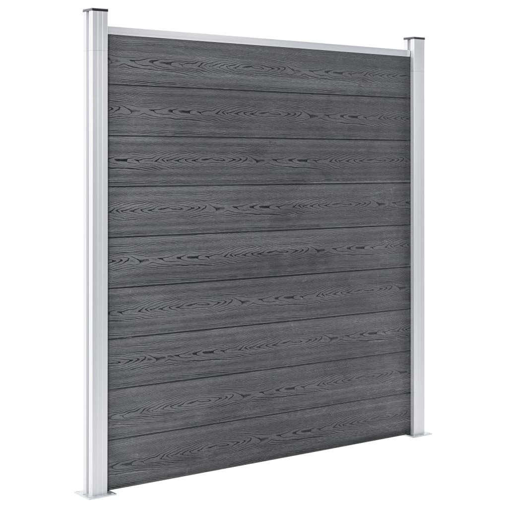 Garden Fence WPC 699x186 cm Grey