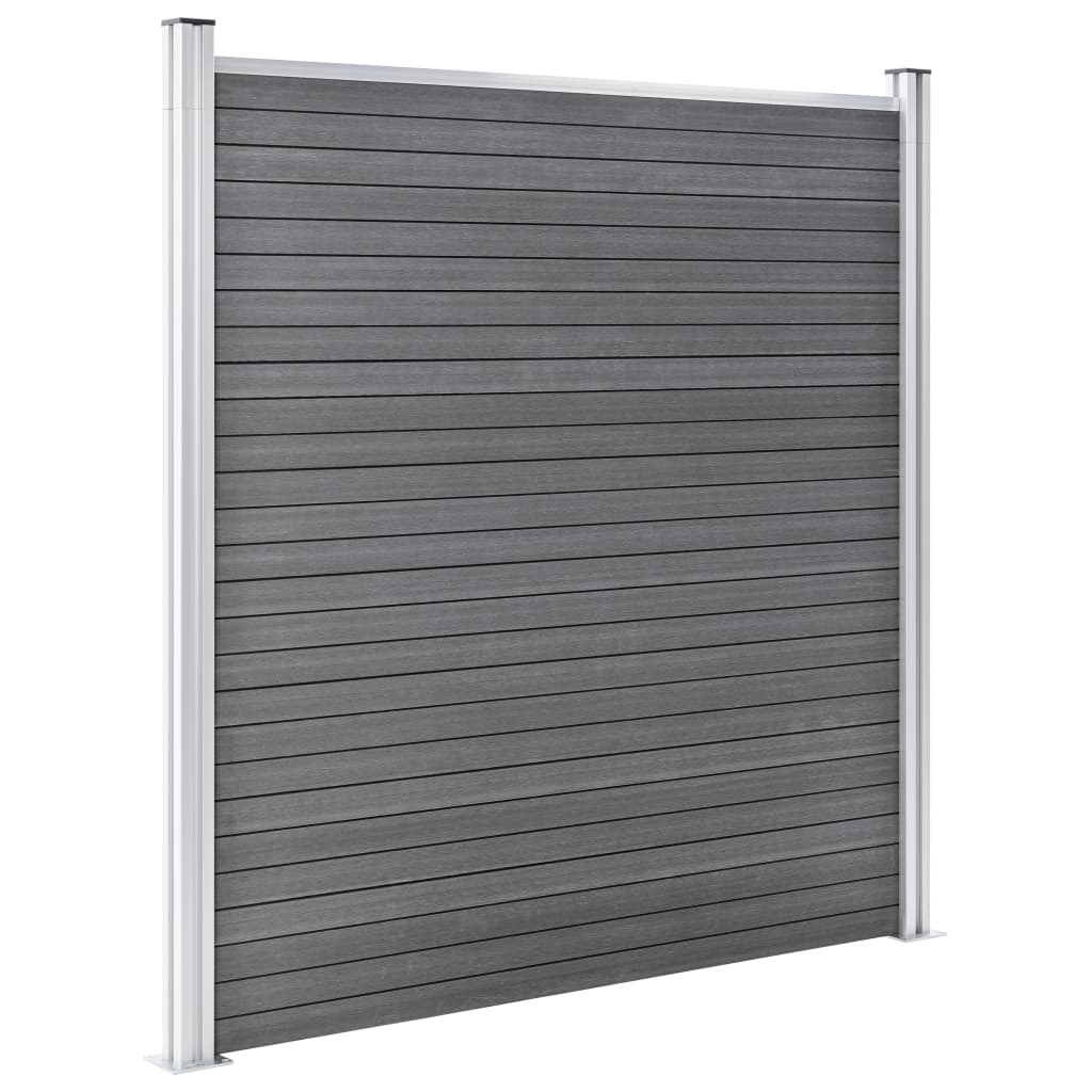 Garden Fence WPC 699x186 cm Grey
