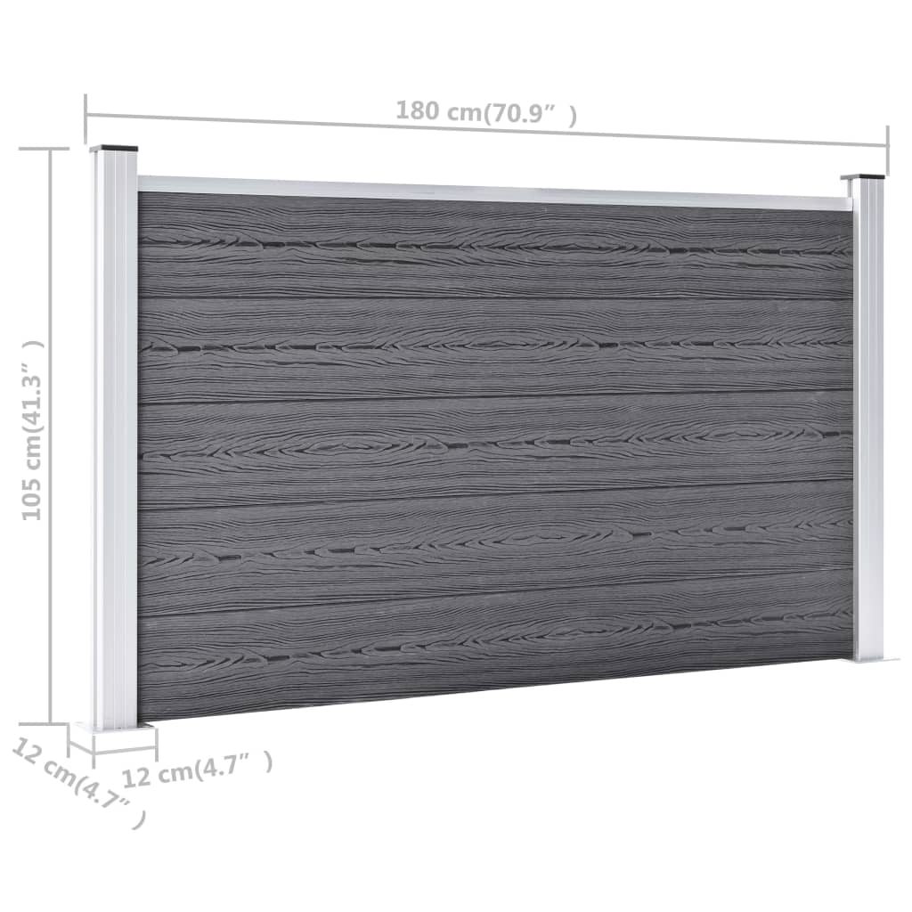 Garden Fence WPC 526x106 cm Grey