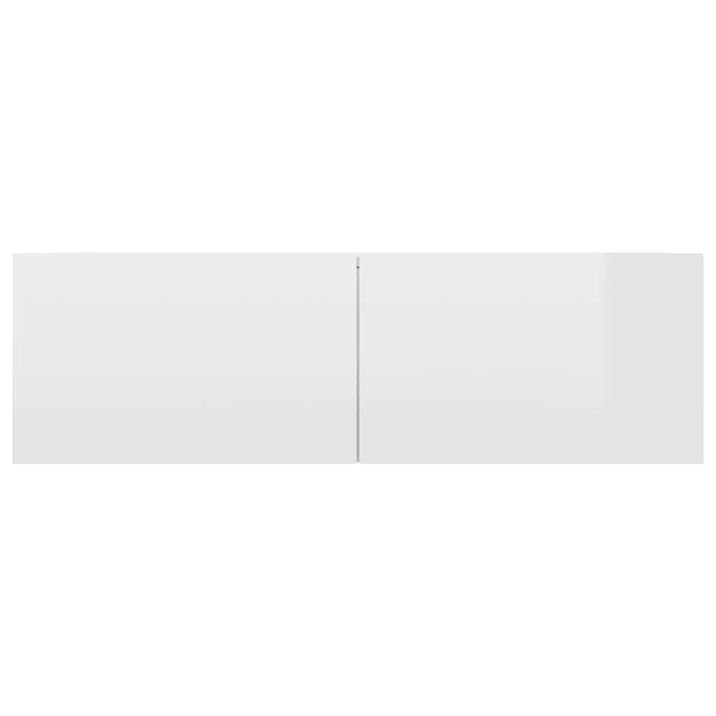 TV Cabinet High Gloss White 100x30x30 cm Engineered Wood