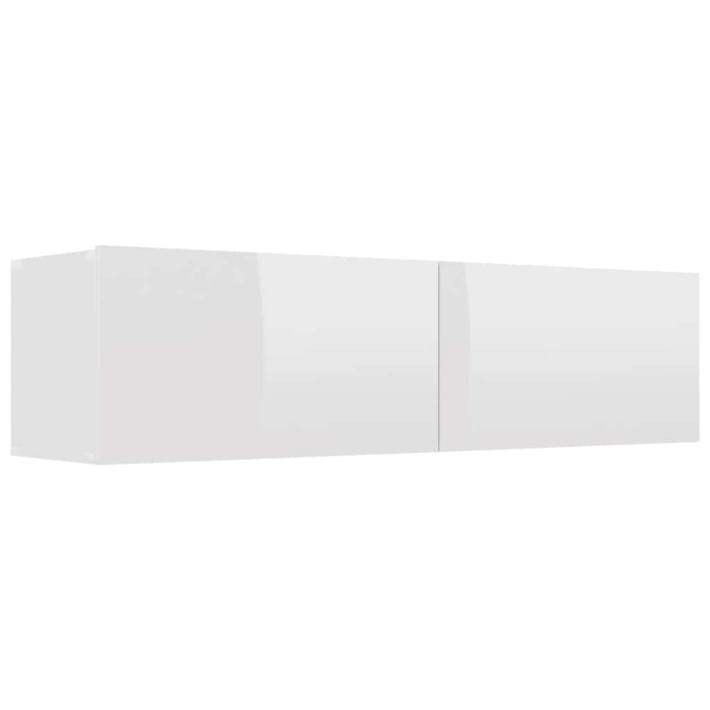 TV Cabinet High Gloss White 120x30x30 cm Engineered Wood