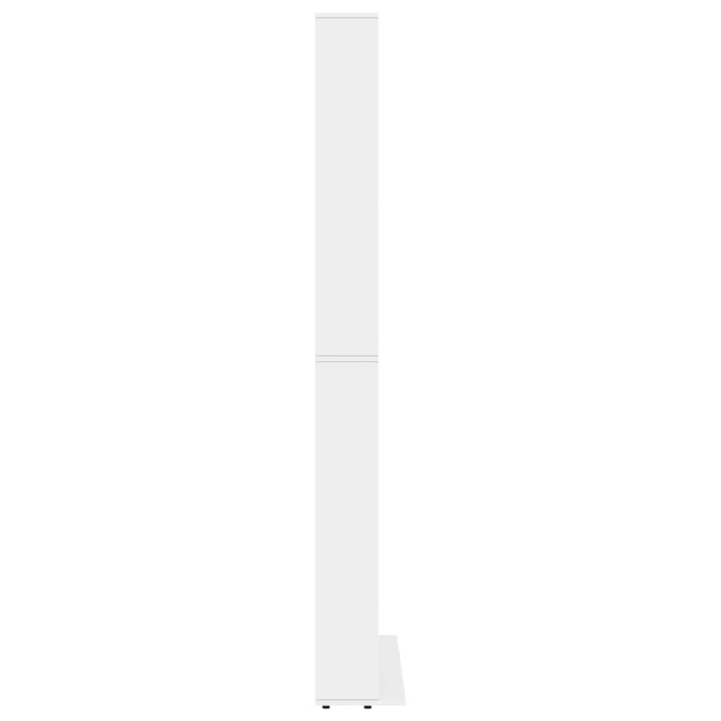 CD Cabinet White 102x23x177.5 cm Engineered Wood