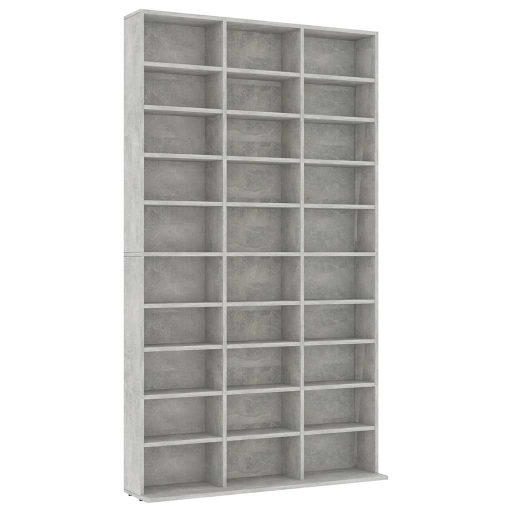 CD Cabinet Concrete Grey 102x16x177.5 cm Engineered Wood
