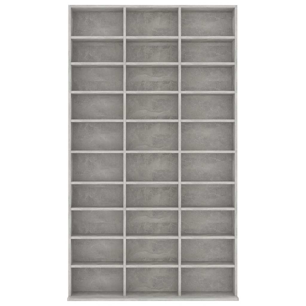 CD Cabinet Concrete Grey 102x16x177.5 cm Engineered Wood