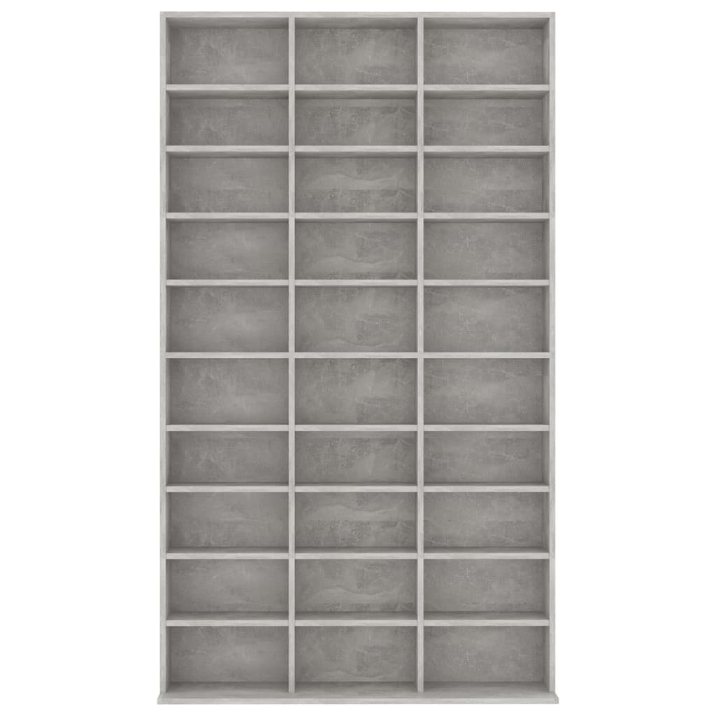 CD Cabinet Concrete Grey 102x16x177.5 cm Engineered Wood
