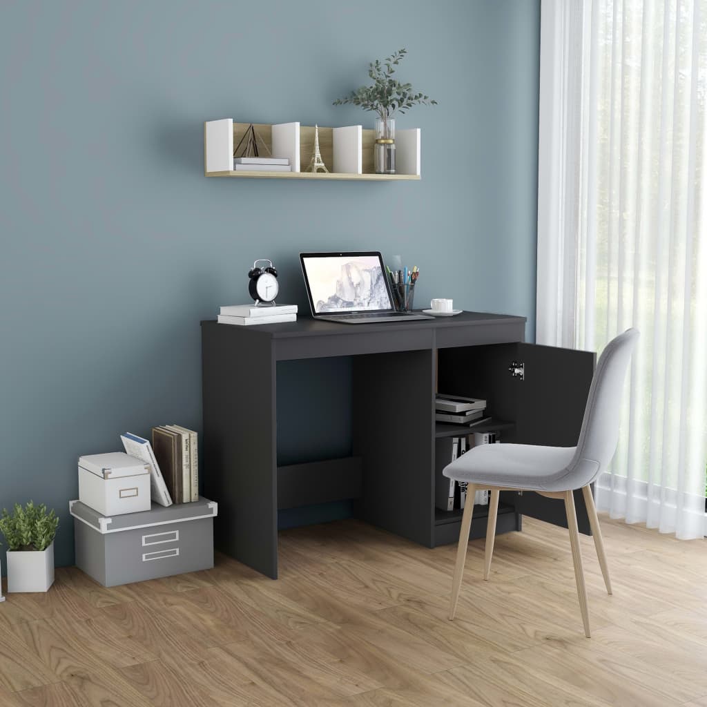 Desk Grey 100x50x76 cm Engineered Wood