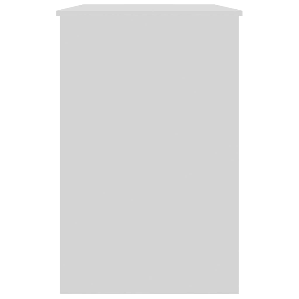 Desk High Gloss White 100x50x76 cm Engineered Wood
