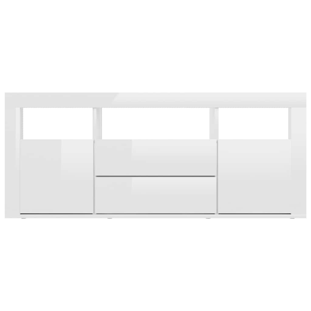 TV Cabinet High Gloss White 120x30x50 cm Engineered Wood