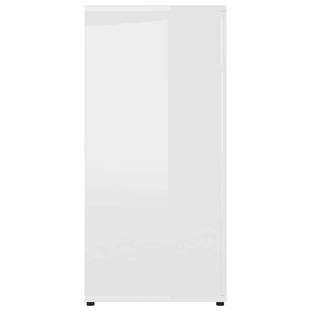 Sideboard High Gloss White 80x36x75 cm Engineered Wood