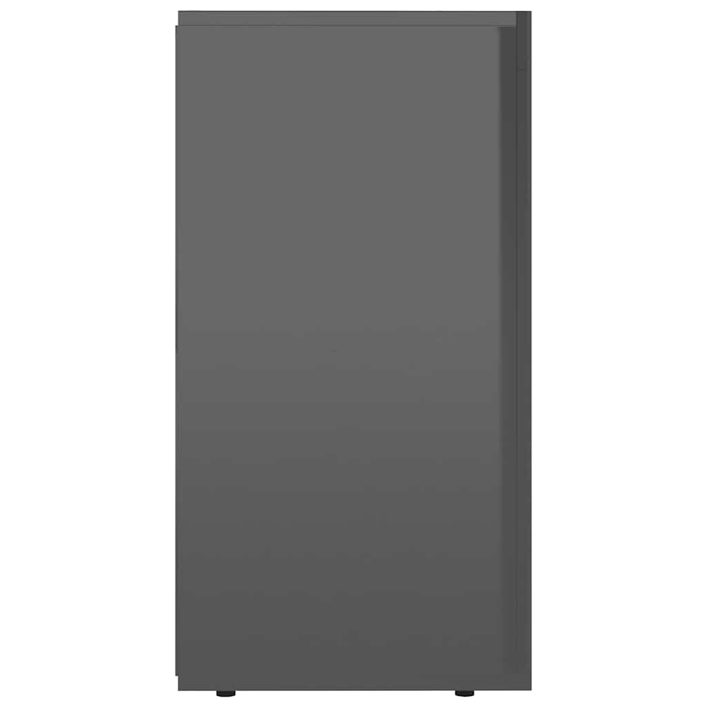Sideboard High Gloss Grey 120x36x69 cm Engineered Wood