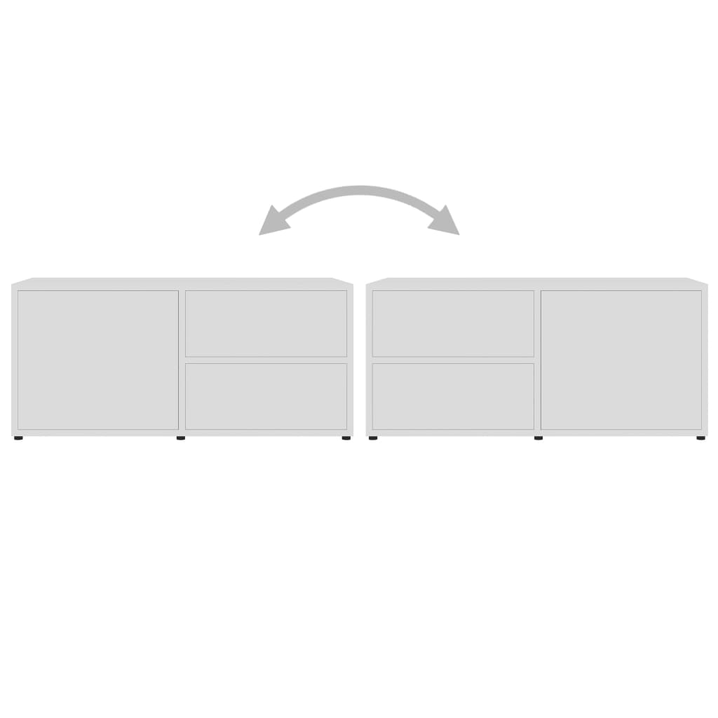 TV Cabinet White 80x34x36 cm Engineered Wood