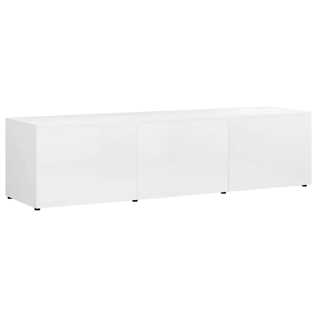 TV Cabinet High Gloss White 120x34x30 cm Engineered Wood