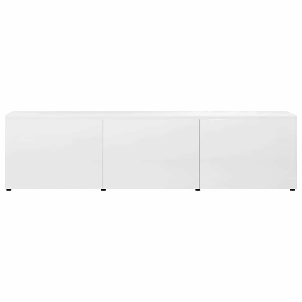 TV Cabinet High Gloss White 120x34x30 cm Engineered Wood