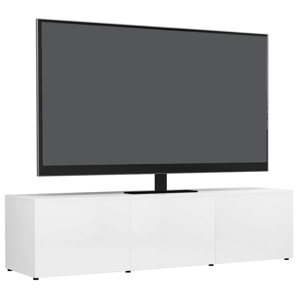 TV Cabinet High Gloss White 120x34x30 cm Engineered Wood