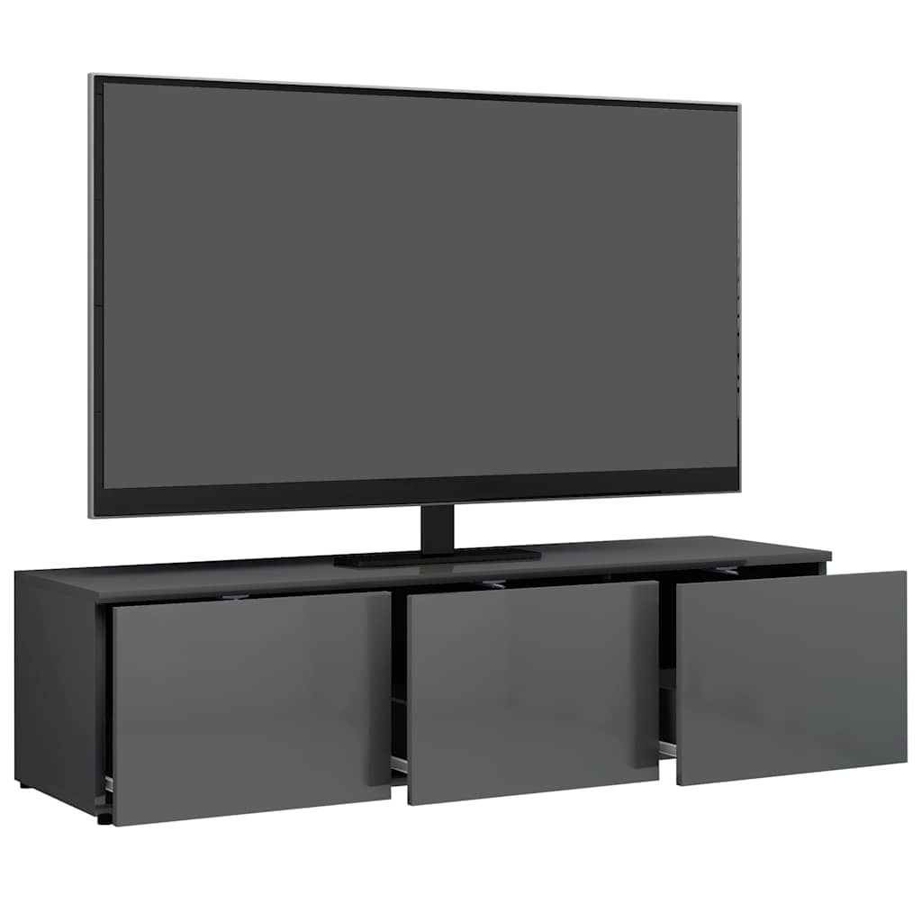 TV Cabinet High Gloss Grey 120x34x30 cm Engineered Wood