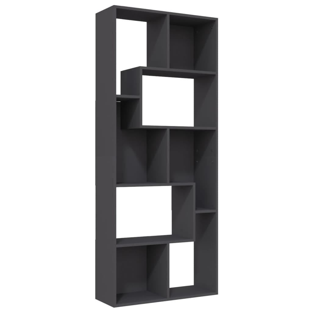 Book Cabinet Grey 67x24x161 cm Engineered Wood