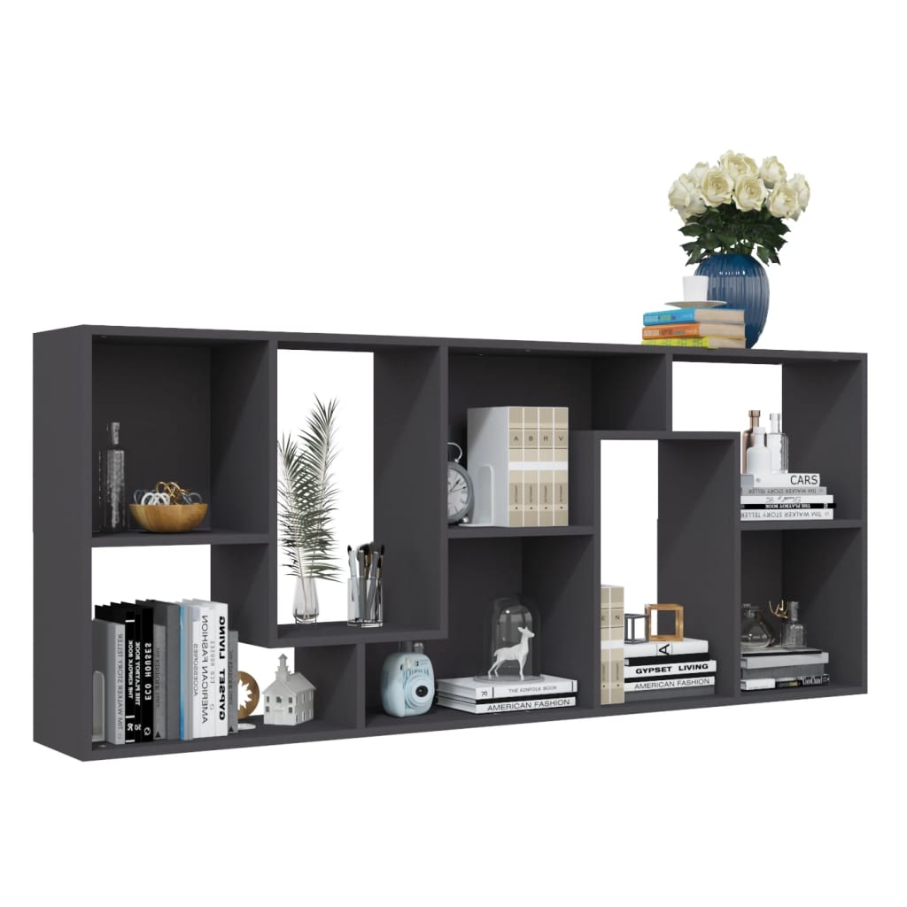 Book Cabinet Grey 67x24x161 cm Engineered Wood