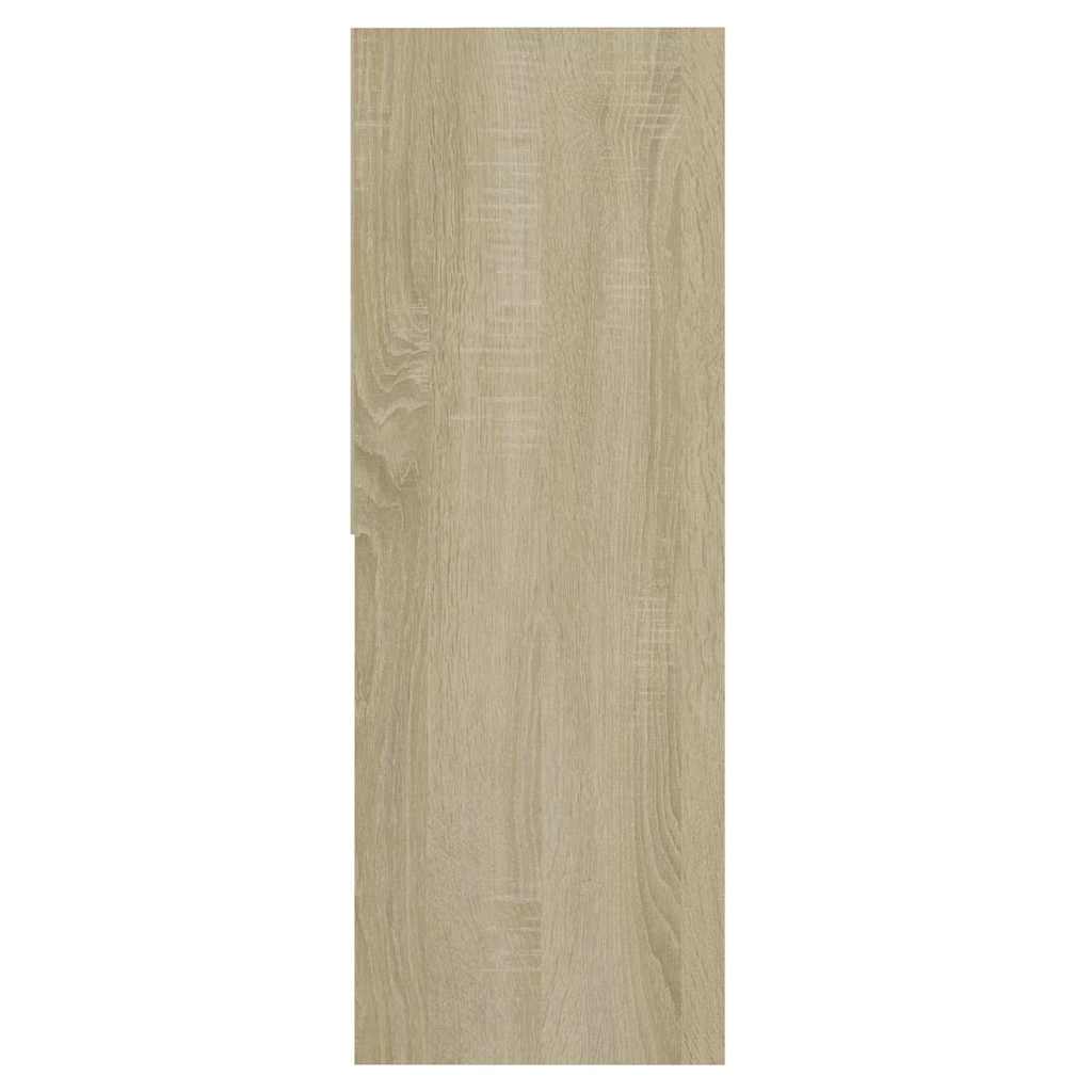 Book Cabinet White and Sonoma Oak 67x24x161 cm Engineered Wood