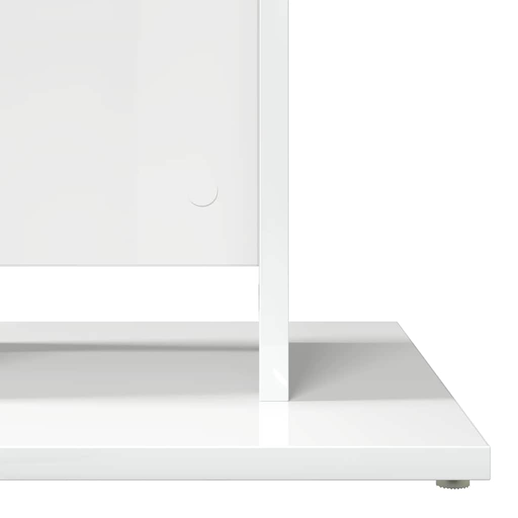 Bistro Table High Gloss White 60x60x75 cm Engineered Wood