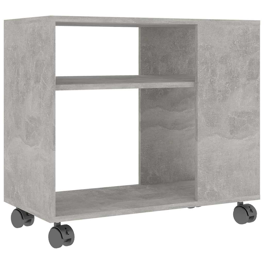 Side Table Concrete Grey 70x35x60.5 cm Engineered Wood