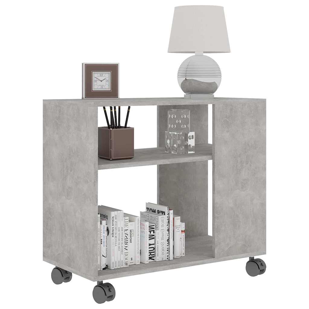 Side Table Concrete Grey 70x35x60.5 cm Engineered Wood