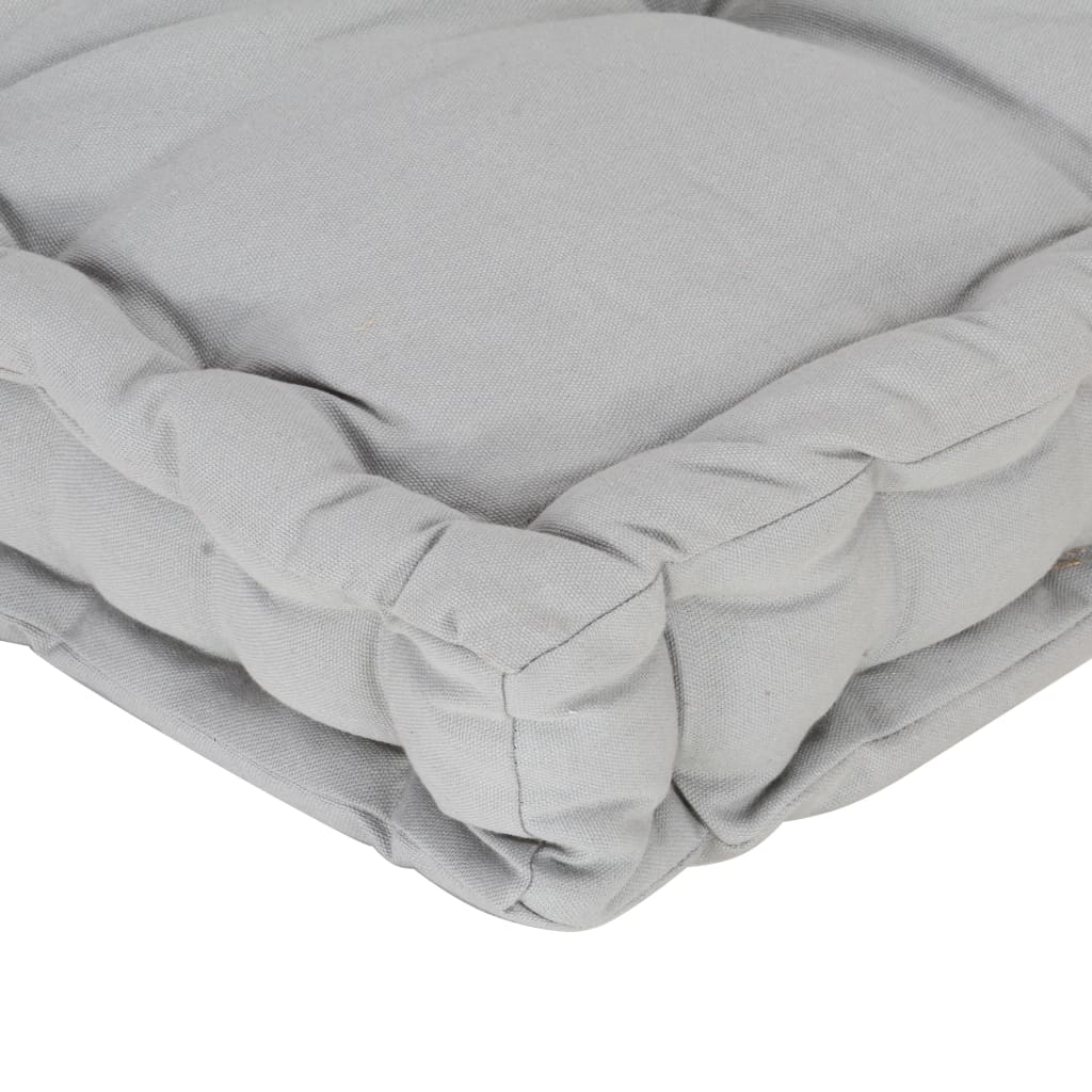 Pallet Floor Cushions 2 pcs Cotton Grey