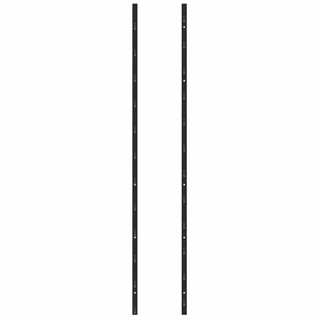 Wall-mounted Wine Racks for 72 Bottles 2 pcs Black Iron
