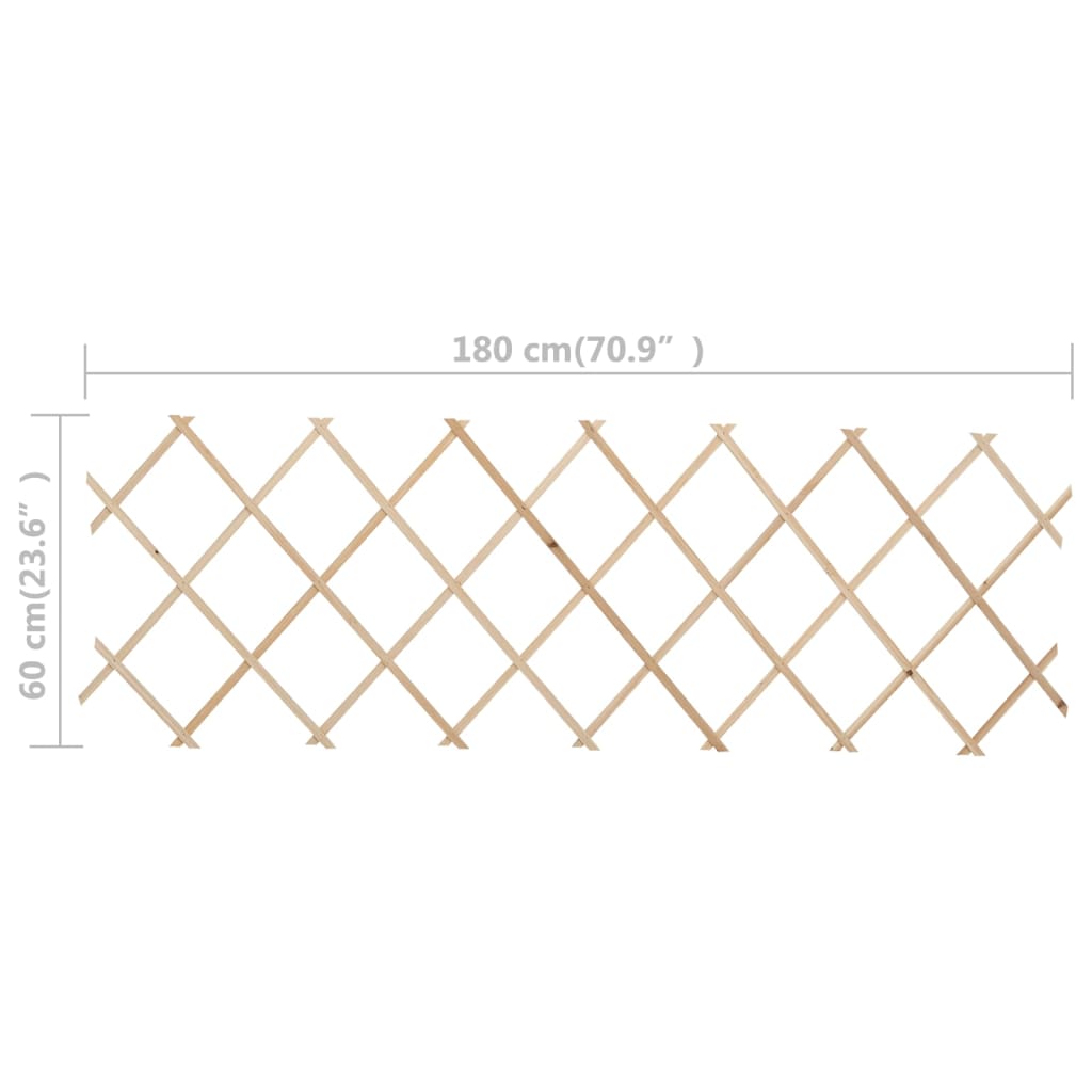 Trellis Fences 5 pcs Firwood 180x60 cm