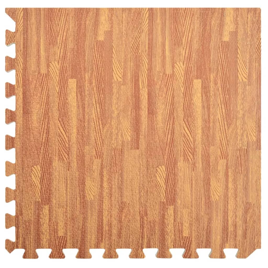 Floor Mats 12 pcs Wood Grain 4.32 m? EVA Foam