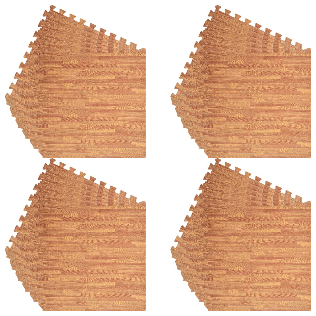 Floor Mats 24 pcs Wood Grain 8.64 m? EVA Foam