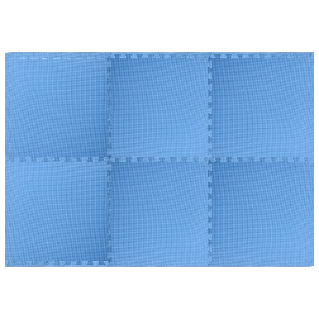 Floor Mats 6 pcs 2.16 m? EVA Foam Blue