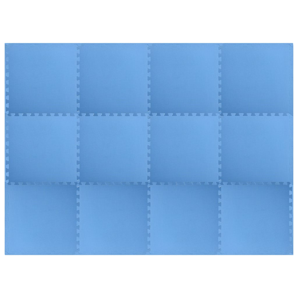 Floor Mats 12 pcs 4.32 m? EVA Foam Blue