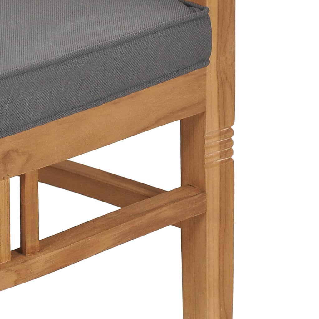 3 Piece Garden Dining Set with Cushions Solid Teak Wood