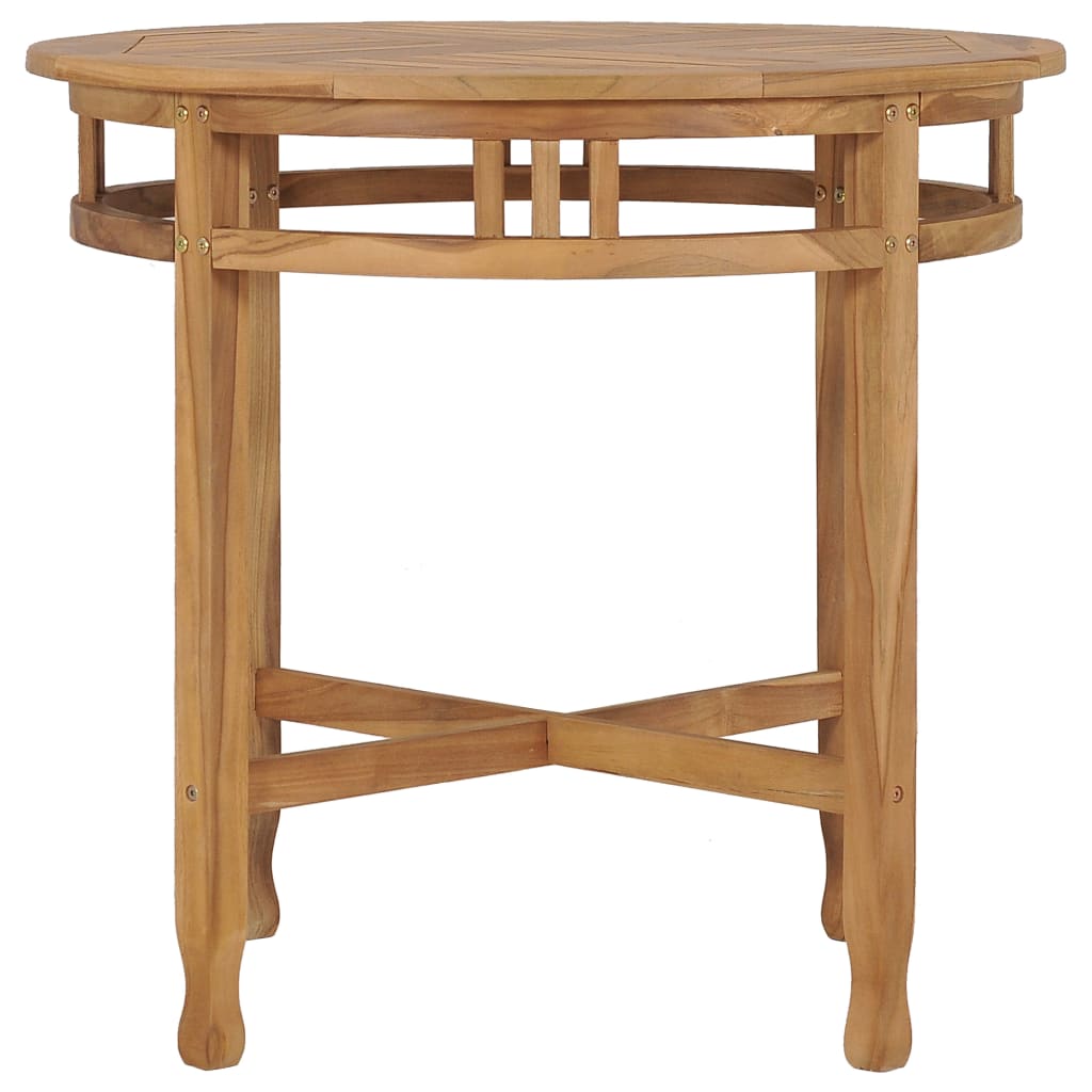 3 Piece Garden Dining Set with Cushions Solid Teak Wood