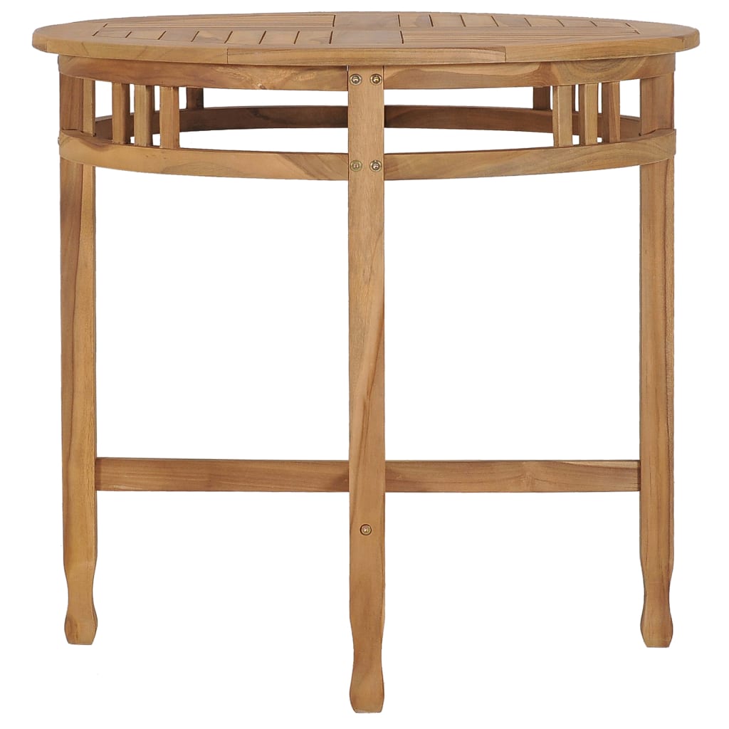 3 Piece Garden Dining Set with Cushions Solid Teak Wood